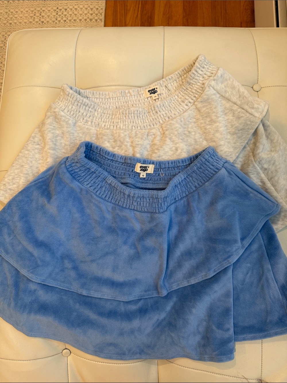 Old Navy Blue and Light Gray Layered Skirts for Kids